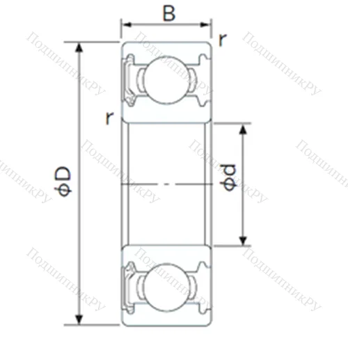 Подшипник шариковый радиальный 6902NSE