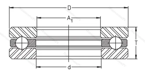 Упорный шариковый подшипник 51111 от производителя  FAG