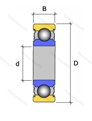 Однорядный шариковый подшипник 6202 HVZZ от производителя  SNR