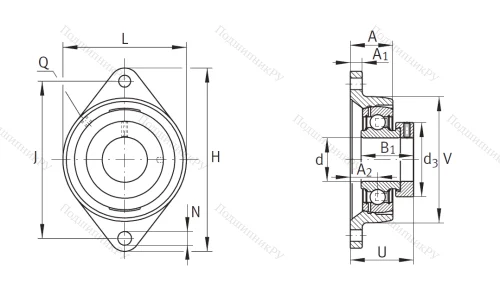 Подшипниковый узел PCFT 25 XL в Челябинске