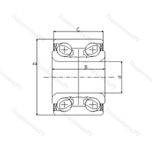 Подшипник шариковый радиально-упорный IJ 131006 от производителя  ILJIN