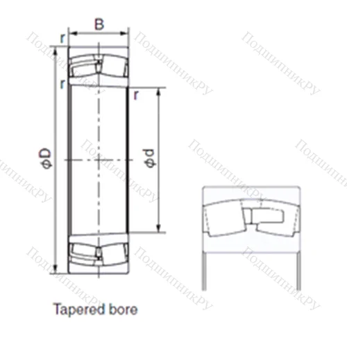 Подшипник роликовый радиальный 22205AEXK