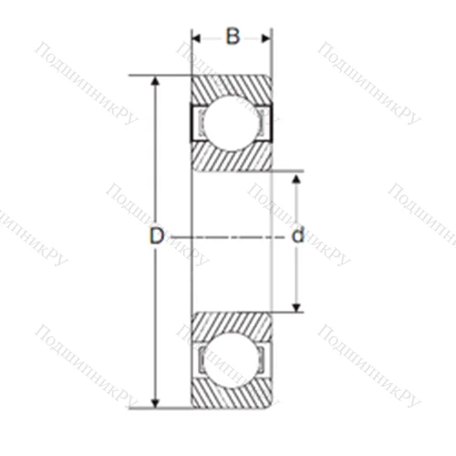 Подшипник шариковый радиальный 63010-2RS от производителя  SIGMA