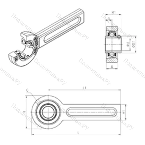 Подшипниковый узел шариковый радиальный UCSP 210 от производителя  SNR