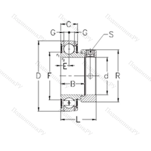 Подшипник шариковый радиальный GRAE 15-NPPB