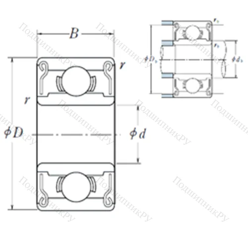 Подшипник шариковый радиальный MR 106 ZZ 1 от производителя  NSK