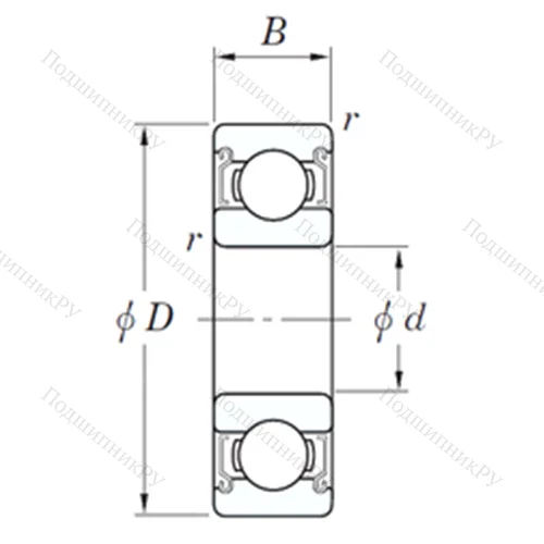 Подшипник шариковый радиальный SE 6206 ZZSTMG 3