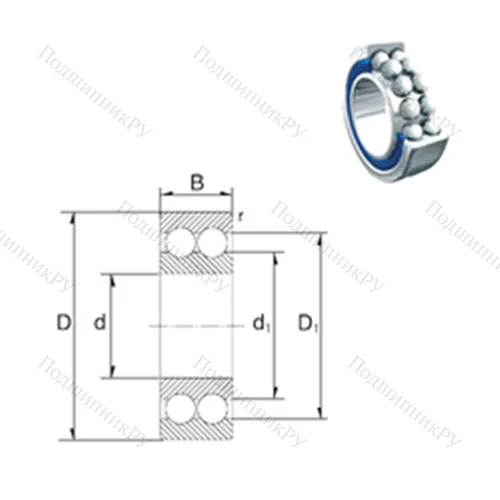 Подшипник шариковый радиально-упорный 3801-2RS от производителя  ZEN