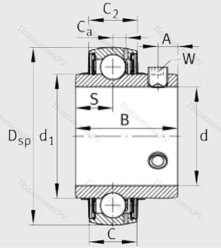 Корпусный подшипник UC 212 в Челябинске