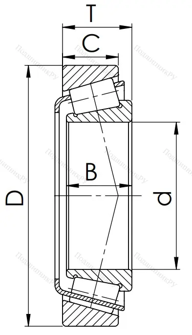 Конический роликовый подшипник 33013 (3007113) в Челябинске
