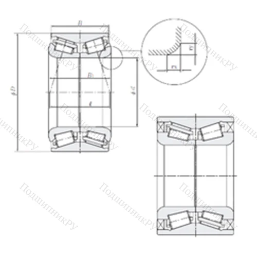 Подшипник роликовый радиально-упорный 4T-CRI-0868LLCS 150/L 260 от производителя  NTN