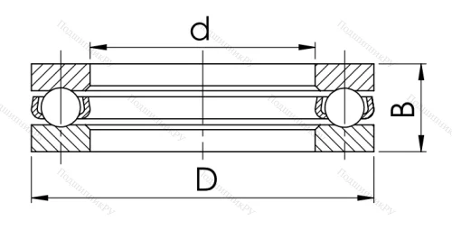 Упорный шариковый подшипник 8101 (51101) в Челябинске