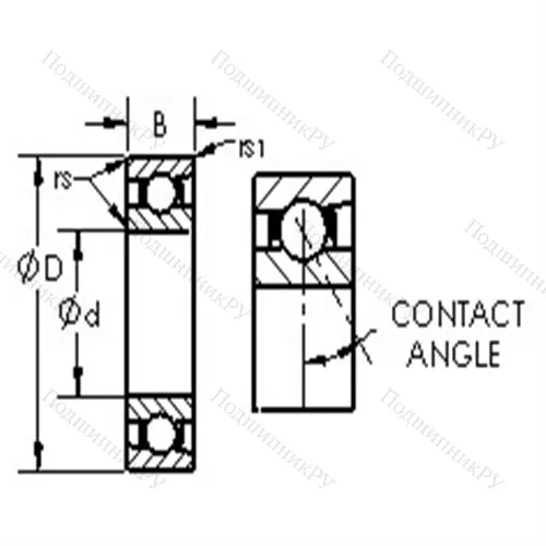 Подшипники шариковые радиально-упорные 71819AC от производителя  AST