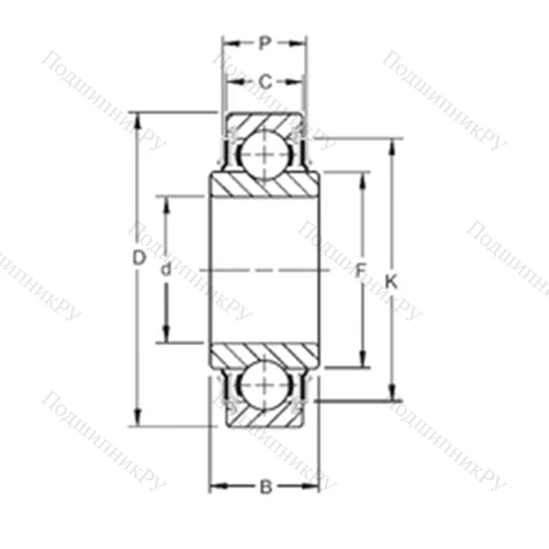Подшипник шариковый радиальный 203KRR 2 от производителя  TIMKEN