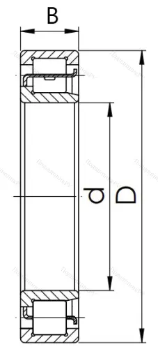 Цилиндрический роликовый подшипник 42306 КМ (NJ 306 S) в Челябинске