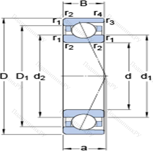 Прецизионные радиально-упорные шарикоподшипники 7214 ACD/HCP 4A от производителя  SKF