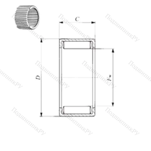 Подшипник игольчатый радиальный 7E-HVS 50X 62X 17 от производителя  NTN Подшипник игольчатый радиальный 7E-HVS 50X 62X 17 от производителя  NTN