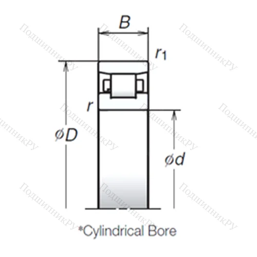 Подшипник роликовый радиальный N 1024MR