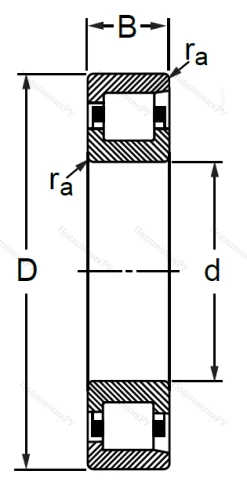 Цилиндрический роликовый подшипник 12309 (NF 309) в Челябинске