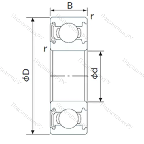 Подшипник шариковый радиальный 6905NKE