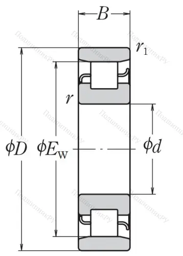 Роликовый цилиндрический подшипник N 317 W C 3 от производителя  NSK