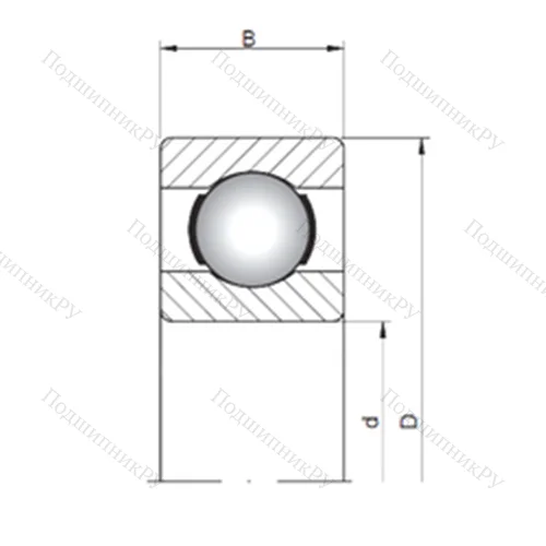 Подшипник шариковый радиальный 619/2,5 от производителя  CX