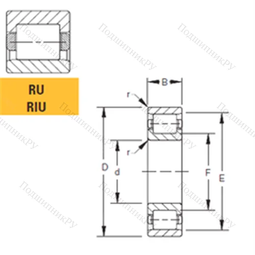 Подшипник роликовый радиальный 230RU 91