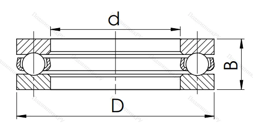 Упорный шариковый подшипник 8117 (51117) в Челябинске