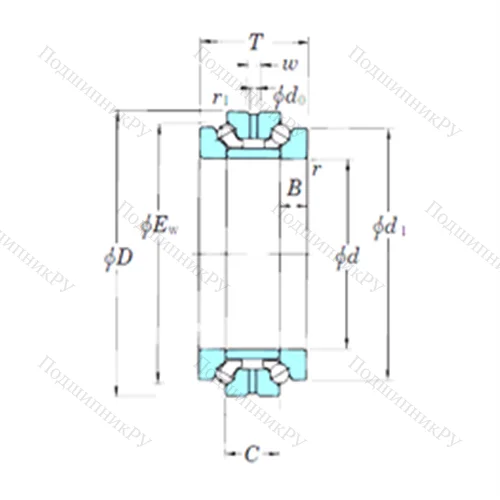 Подшипник шариковый упорно-радиальный 234732B от производителя  KOYO