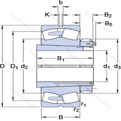 Сферические роликоподшипники на закрепительной втулке 23284 CAK/W 33 + OH 3284 H от производителя  SKF