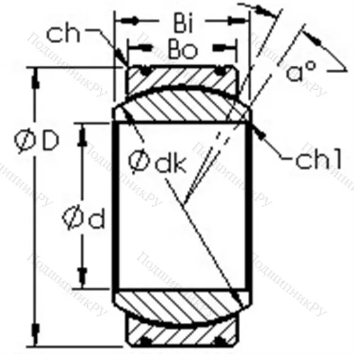 Подшипник скольжения сферический GE 220XT/X