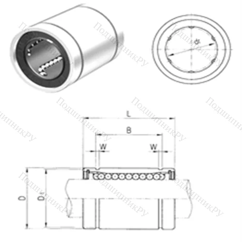 Подшипник шариковый линейный LME 5 от производителя  Samick