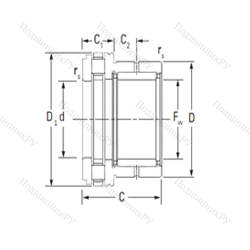 Подшипник комбинированный NAXR 30TN от производителя  TIMKEN Подшипник комбинированный NAXR 30TN от производителя  TIMKEN