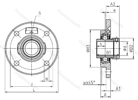 Подшипниковый узел  RME 65-214 XL в Челябинске