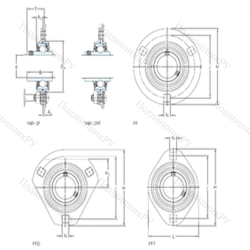 Подшипниковый узел шариковый радиальный PF 50 RM от производителя  SKF