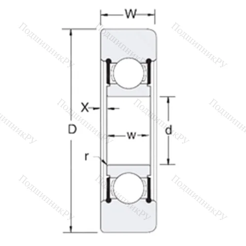 Подшипник шариковый радиальный X 421RS