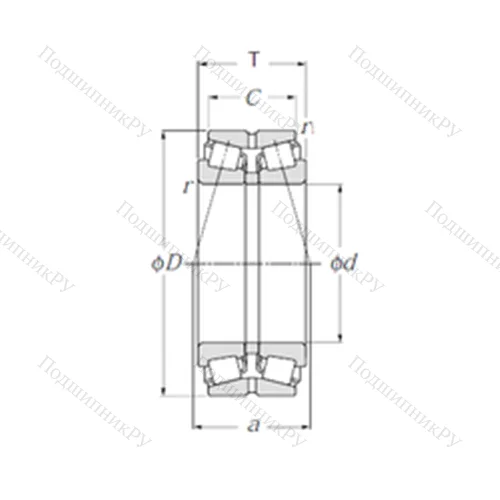Подшипник роликовый радиально-упорный 413068 от производителя  NTN