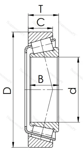 Конический роликовый подшипник 33220 (3007220) в Челябинске