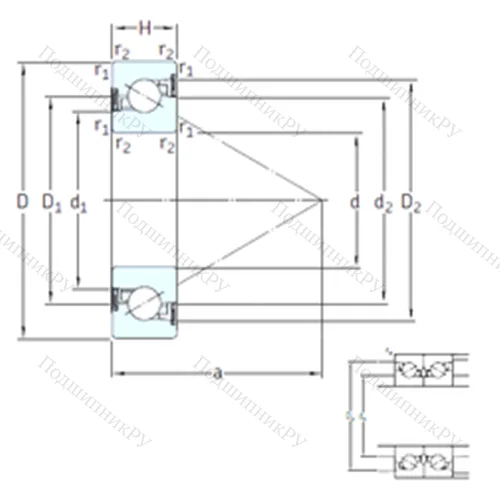 Подшипник шариковый упорно-радиальный BSD 3572 CG-2RZ от производителя  SKF