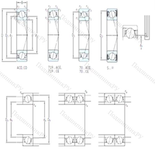 Подшипник шариковый радиально-упорный S 7024 CD/P 4A от производителя  SKF