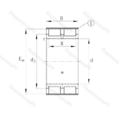 Подшипник роликовый радиальный RSL 185020-A от производителя  INA