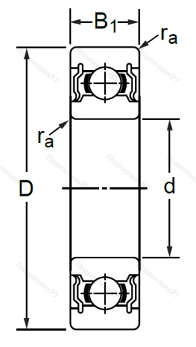 Дюймовый шариковый подшипник RMS 8 2RS (MJ 1-2RS) в Челябинске