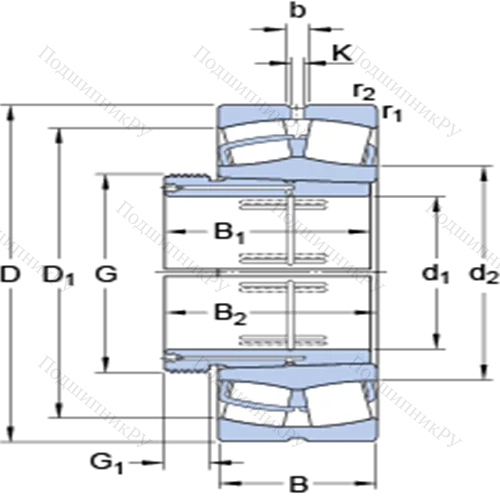 Сферические роликоподшипники на стяжной втулке 23068 CCK/W 33 + AOH 3068 G от производителя  SKF