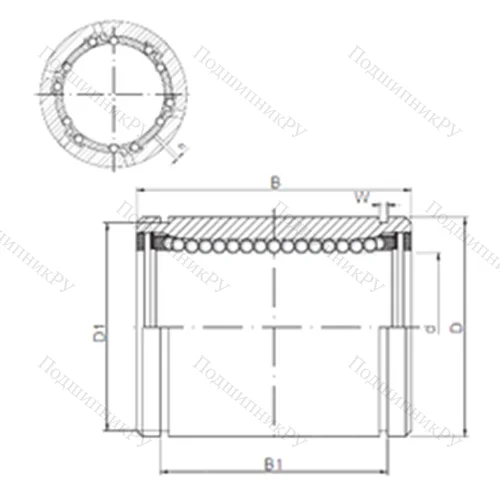 Подшипник шариковый линейный LM 06AJ от производителя  CX
