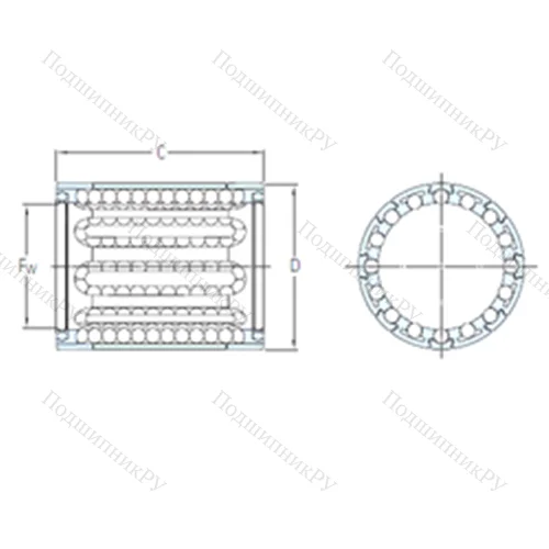 Подшипник шариковый линейный LBBR 40-2LS/HV 6 от производителя  SKF