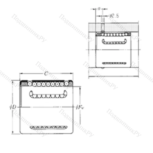 Подшипник шариковый линейный KH 1026 от производителя  NTN