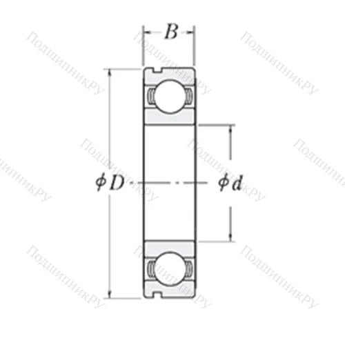 Подшипник шариковый радиальный LJ 1.7/8-N от производителя  RHP
