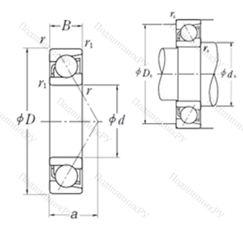Подшипник шариковый радиально-упорный BT 120-1
