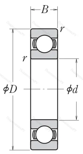 Однорядный шариковый подшипник 6328 C 3 E от производителя  NSK
