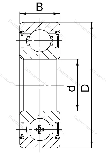 Миниатюрный шариковый подшипник 80019 (609 ZZ) 69PP62SBT9 в Челябинске